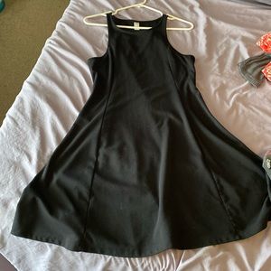 Fit and flare black dress
